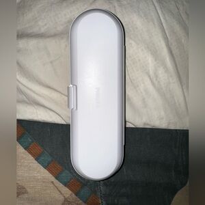 Philips Sonicare white travel case for electric toothbrush